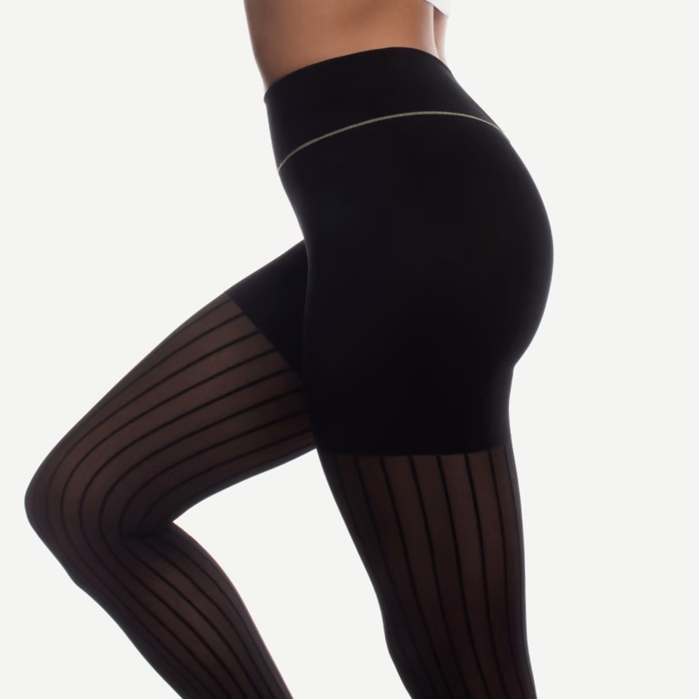 NEW Sheertex Pinstrip Shaping Tights Black size Small